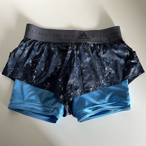 NWOT adidas By Stella McCartney Run Two-In-One Printed Short - Picture 9 of 16